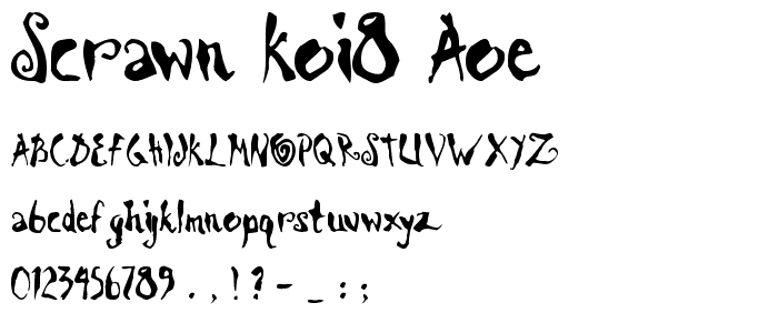 Scrawn KOI8 AOE font